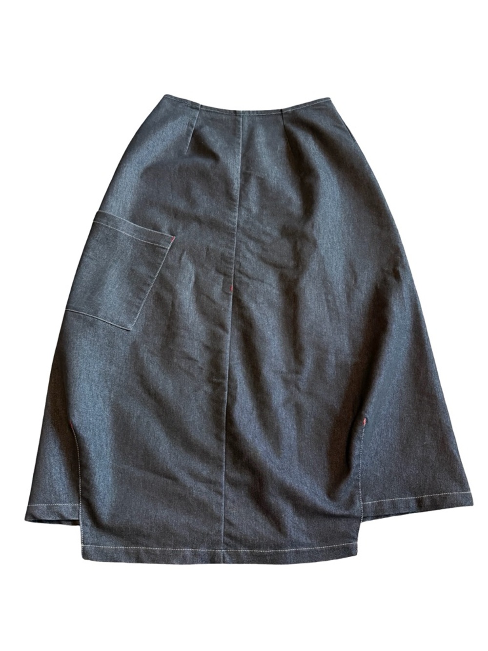Cop.Copine Vintage Dark Wash Denim Skirt Midi Length Rare Hard To Find Medium